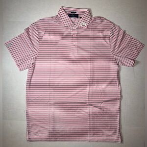 Ralph Lauren Pink and White Striped Polo Shirt